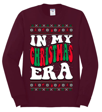 IN MY CHRISTMAS ERA , Merry Christmas Tee, Ugly Christmas,  Sweater Mens Long Sleeve Shirt