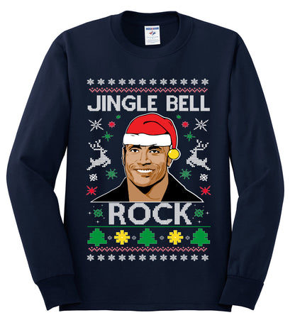 Jingle Bell Rock, Christmas Gifts, Funny Xmas Gift Idea, Ugly Christmas Sweater Mens Long Sleeve Shirt
