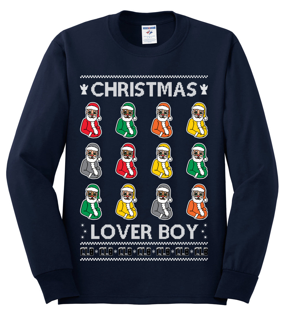 Christmas Lover Boy Album Cover, Christmas Gifts, Funny Xmas Gift Idea, Ugly Christmas Sweater Mens Long Sleeve Shirt
