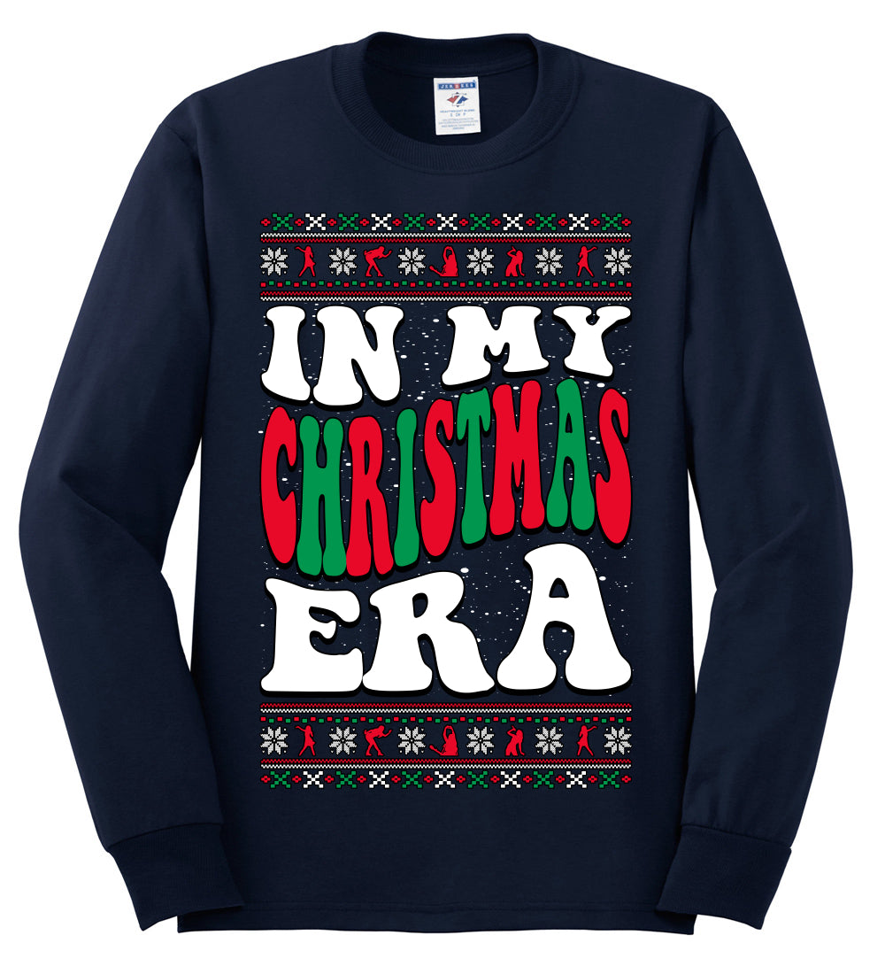 IN MY CHRISTMAS ERA , Merry Christmas Tee, Ugly Christmas,  Sweater Mens Long Sleeve Shirt