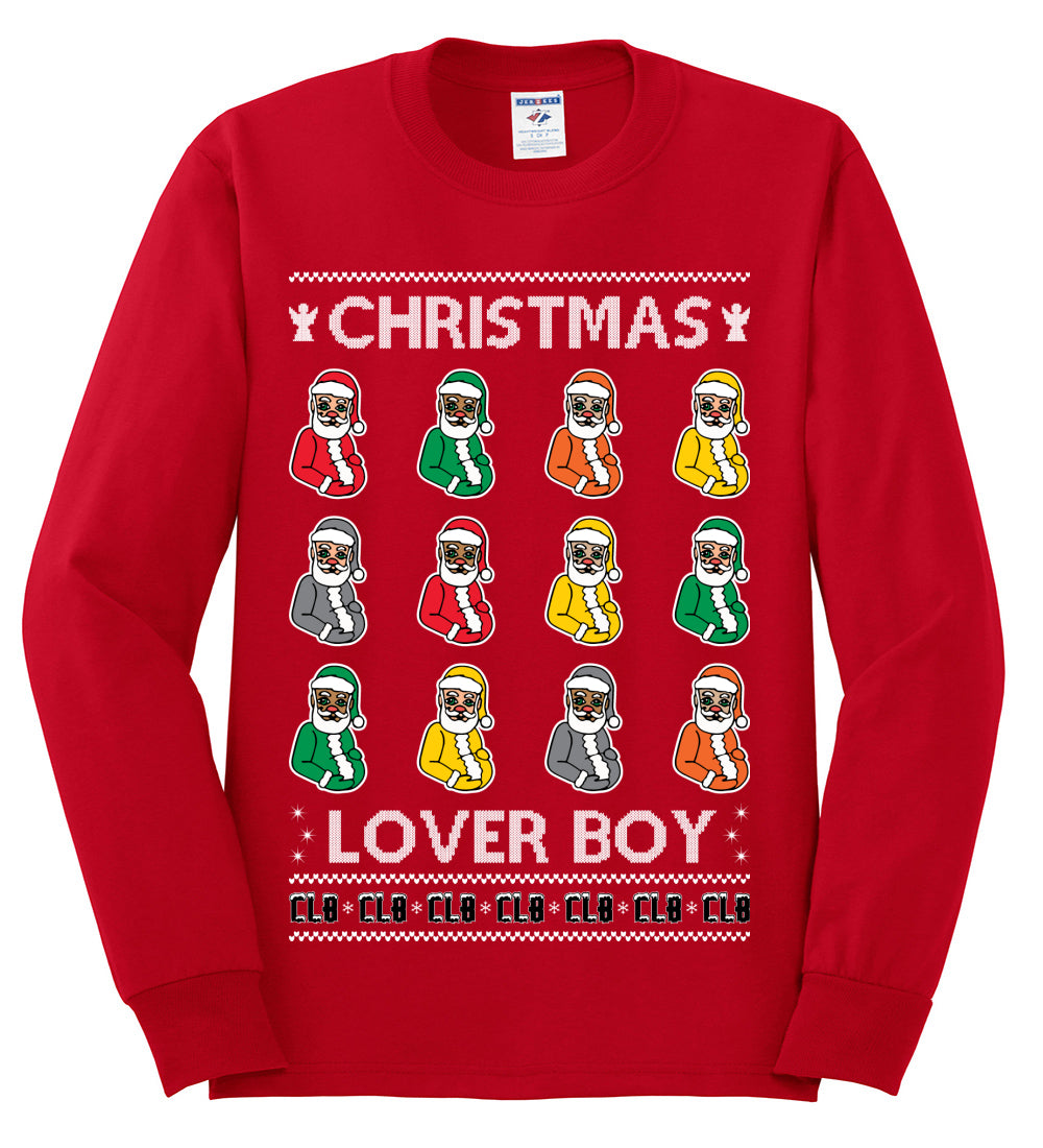 Christmas Lover Boy Album Cover, Christmas Gifts, Funny Xmas Gift Idea, Ugly Christmas Sweater Mens Long Sleeve Shirt