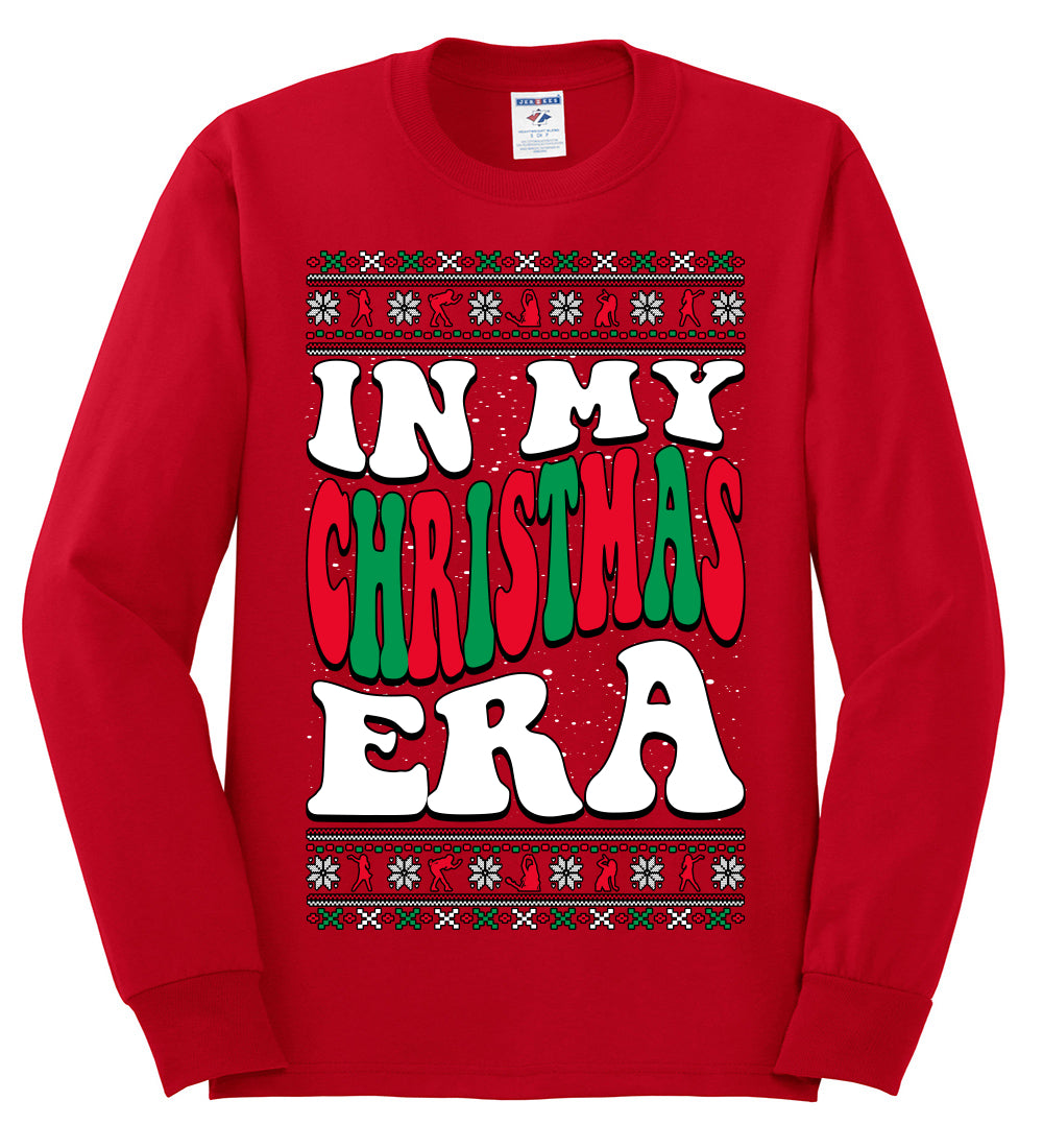 IN MY CHRISTMAS ERA , Merry Christmas Tee, Ugly Christmas,  Sweater Mens Long Sleeve Shirt