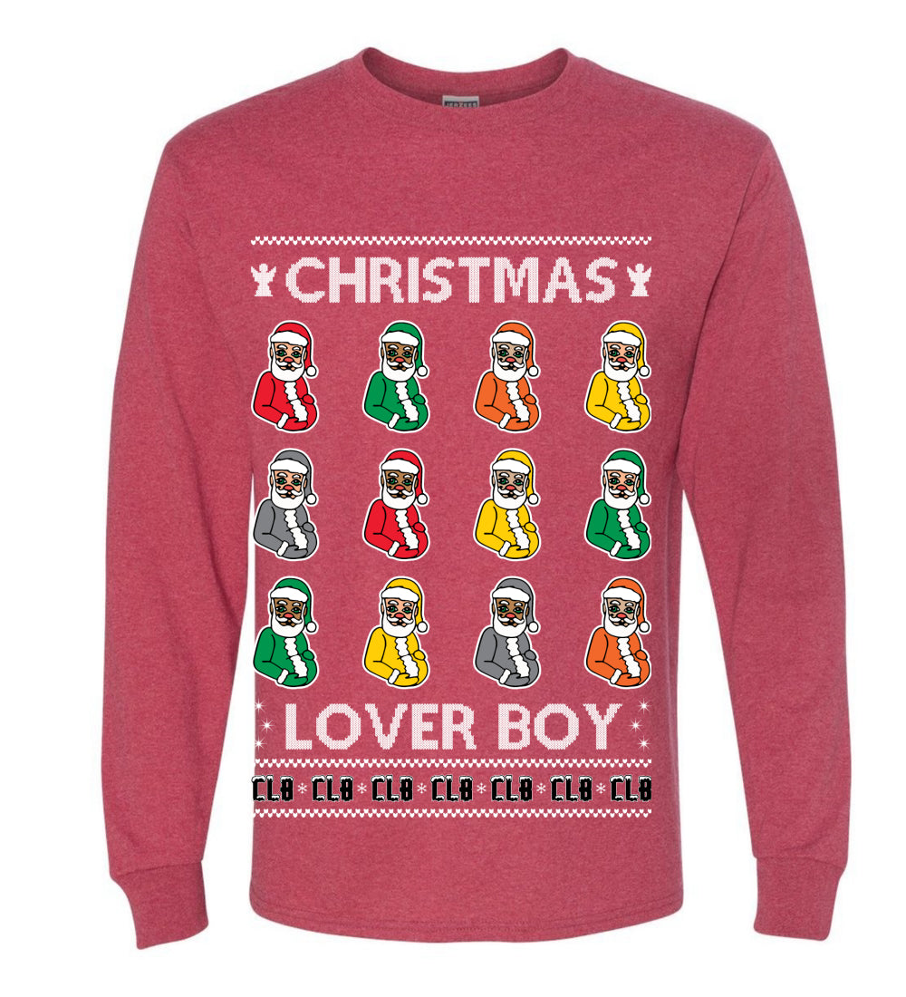 Christmas Lover Boy Album Cover, Christmas Gifts, Funny Xmas Gift Idea, Ugly Christmas Sweater Mens Long Sleeve Shirt