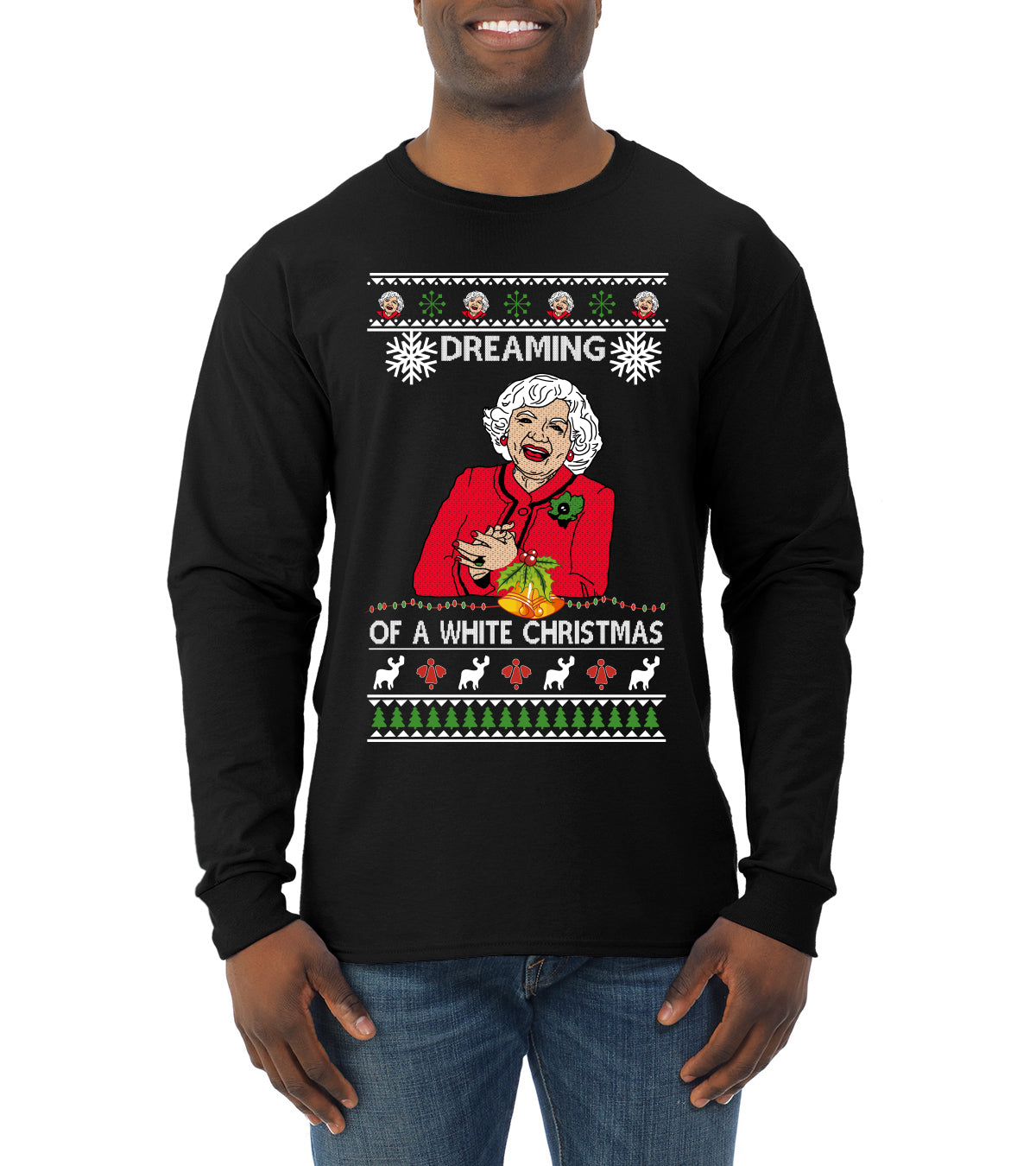 Betty I'm Dreaming of a White Christmas, Christmas Gifts, Funny Xmas Gift Idea, Ugly Christmas Sweater Mens Long Sleeve Shirt