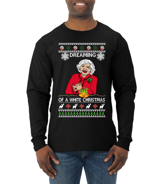Betty I'm Dreaming of a White Christmas, Christmas Gifts, Funny Xmas Gift Idea, Ugly Christmas Sweater Mens Long Sleeve Shirt