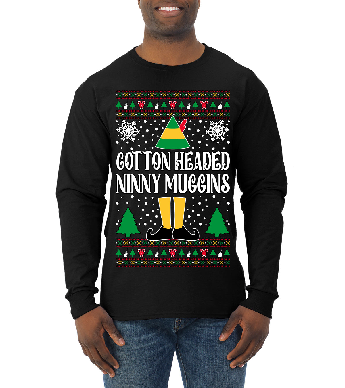 Cotton Headed Muggins Christmas Movie Quote, Christmas Gifts, Funny Xmas Gift Idea, Ugly Christmas Sweater Mens Long Sleeve Shirt