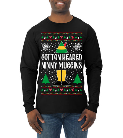 Cotton Headed Muggins Christmas Movie Quote, Christmas Gifts, Funny Xmas Gift Idea, Ugly Christmas Sweater Mens Long Sleeve Shirt