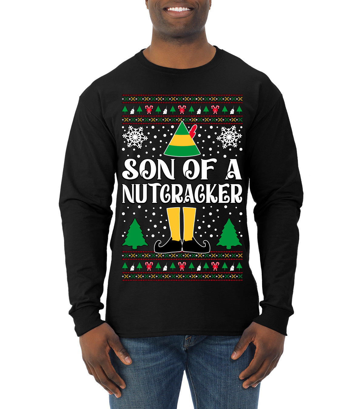 Son Of A Nutcracker Christmas Movie Quote, Christmas Gifts, Funny Xmas Gift Idea, Ugly Christmas Sweater Mens Long Sleeve Shirt