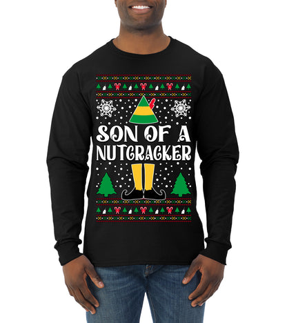 Son Of A Nutcracker Christmas Movie Quote, Christmas Gifts, Funny Xmas Gift Idea, Ugly Christmas Sweater Mens Long Sleeve Shirt