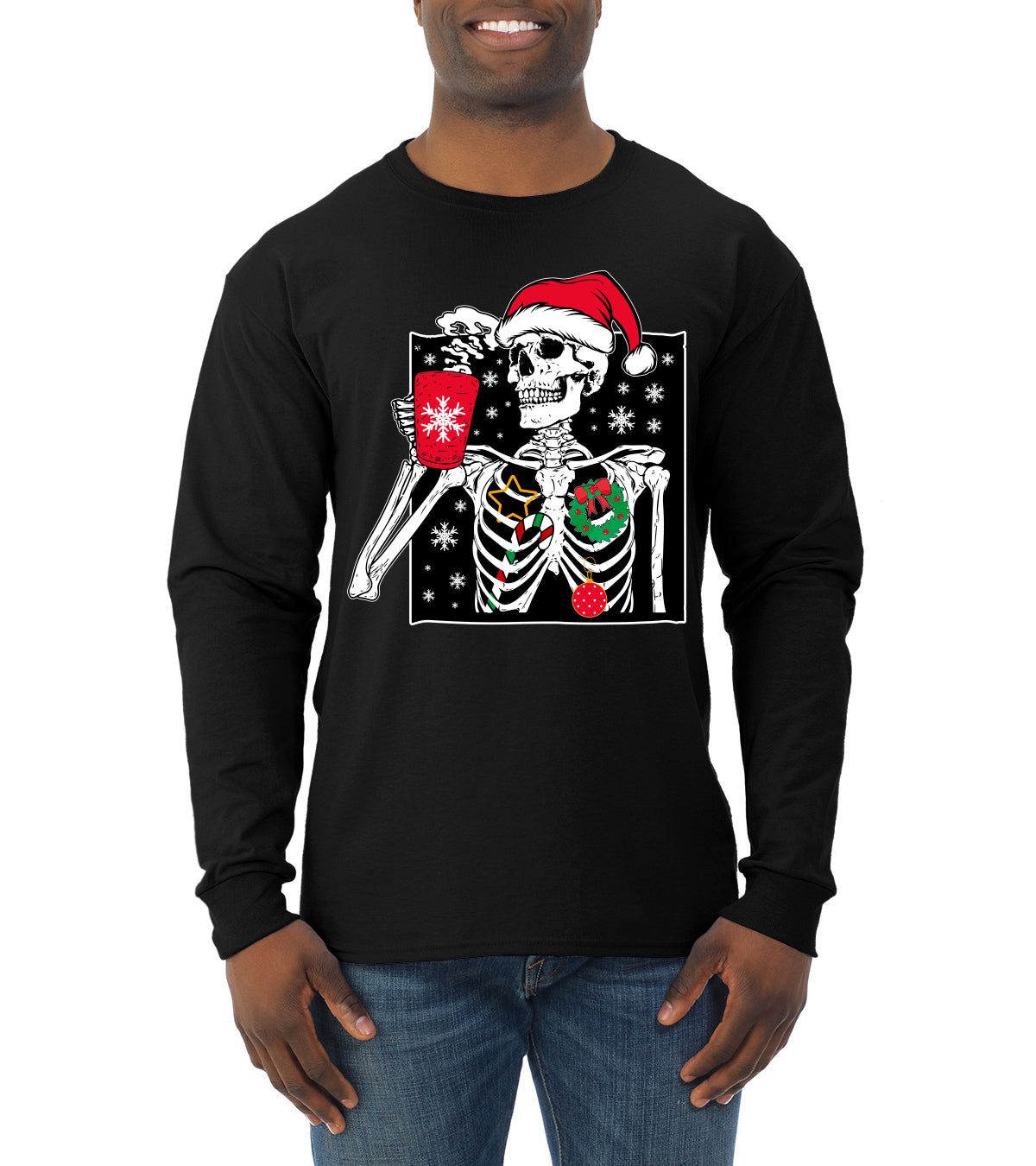 When You're Dead Inside But It's Christmas Ugly Christmas Sweater, Christmas Gifts, Funny Xmas Gift Idea, Mens Long Sleeve Shirt