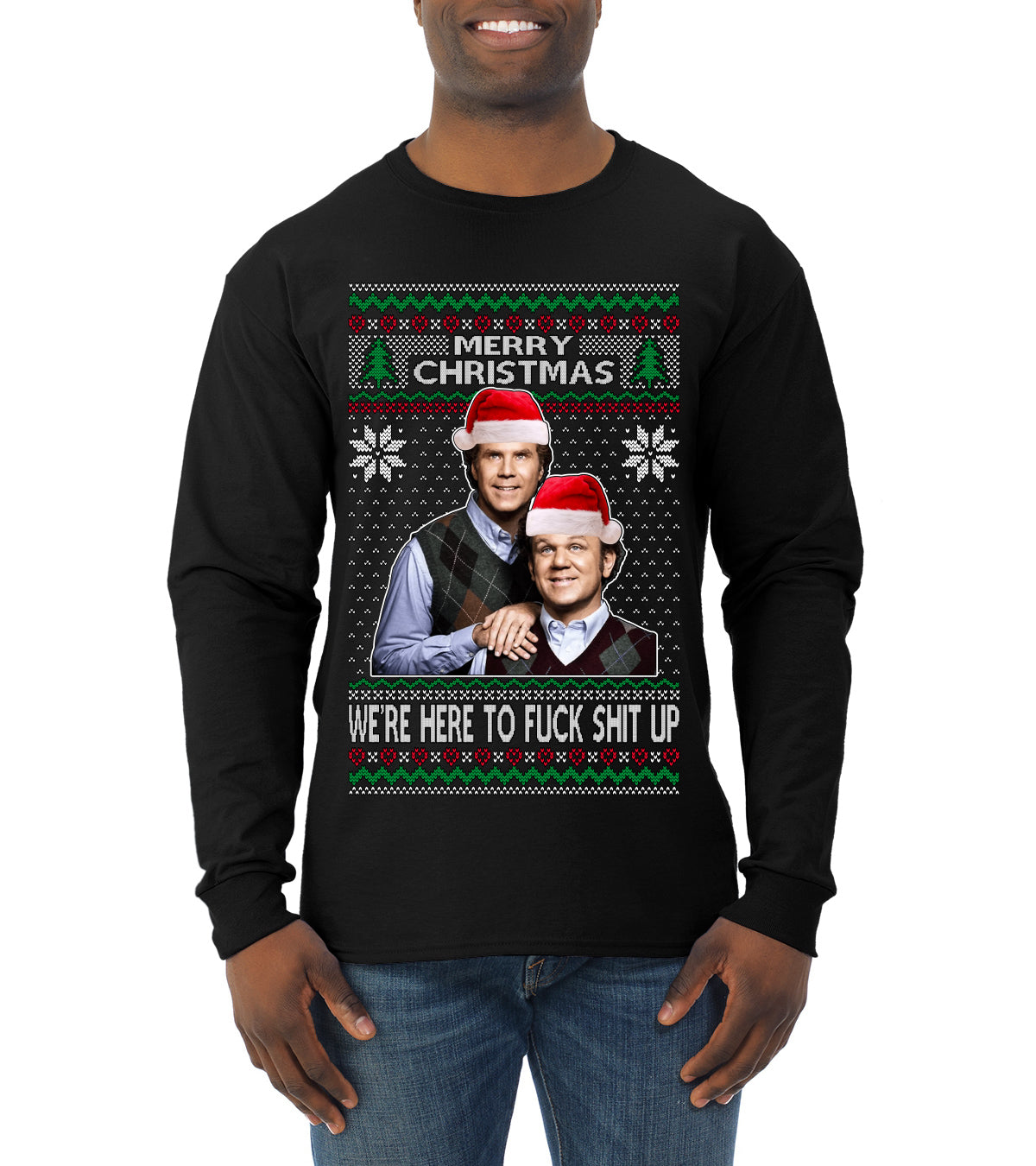New Step Brothers Funny Movie Funny Movie, Christmas Gifts, Funny Xmas Gift Idea, Ugly Christmas Sweater Mens Long Sleeve Shirt