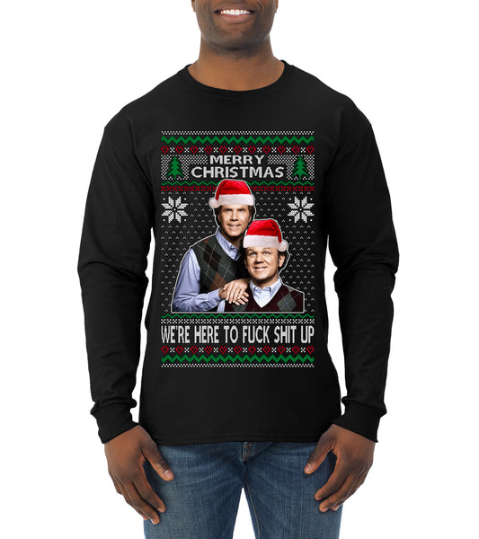 New Step Brothers Funny Movie Funny Movie, Christmas Gifts, Funny Xmas Gift Idea, Ugly Christmas Sweater Mens Long Sleeve Shirt