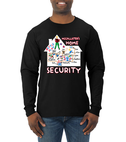Battle Plans Alone McCallister's Home Security , Christmas Gifts, Funny Xmas Gift Idea, Ugly Christmas Sweater Mens Long Sleeve Shirt