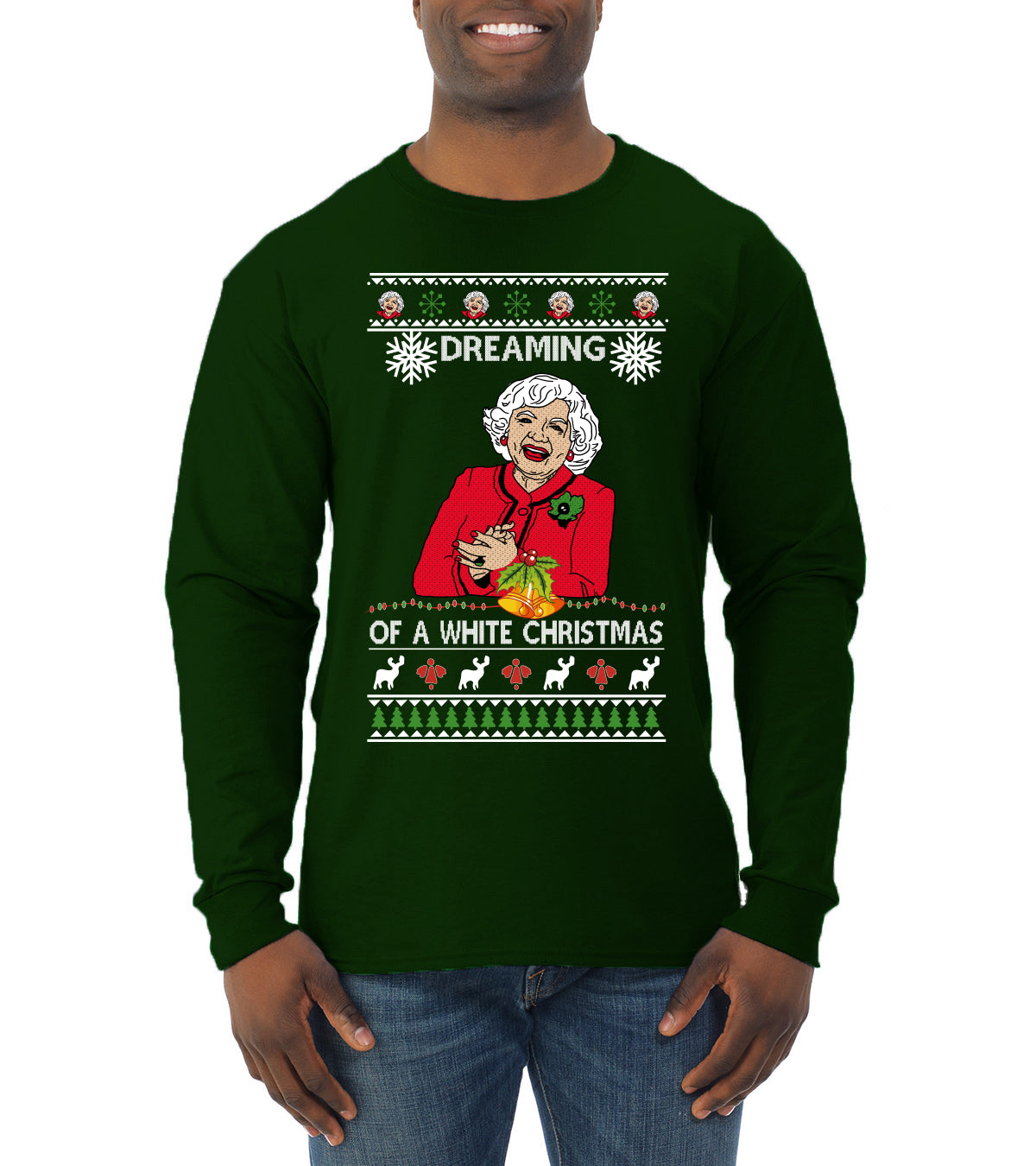 Betty I'm Dreaming of a White Christmas, Christmas Gifts, Funny Xmas Gift Idea, Ugly Christmas Sweater Mens Long Sleeve Shirt