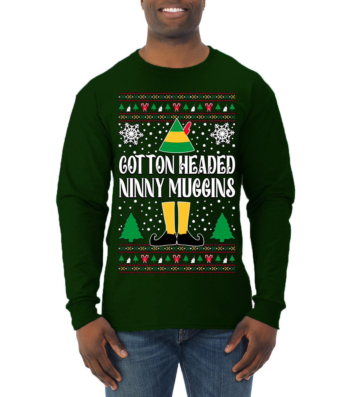 Cotton Headed Muggins Christmas Movie Quote, Christmas Gifts, Funny Xmas Gift Idea, Ugly Christmas Sweater Mens Long Sleeve Shirt
