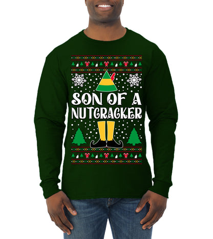 Son Of A Nutcracker Christmas Movie Quote, Christmas Gifts, Funny Xmas Gift Idea, Ugly Christmas Sweater Mens Long Sleeve Shirt