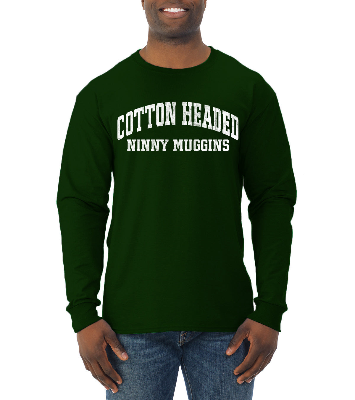 Vintage Movie Quote Cotton Headed Ninny Muggins, Christmas Gifts, Funny Xmas Gift Idea, Ugly Christmas Sweater Mens Long Sleeve Shirt