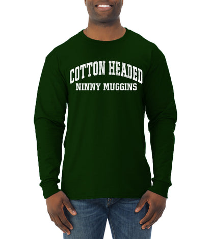 Vintage Movie Quote Cotton Headed Ninny Muggins, Christmas Gifts, Funny Xmas Gift Idea, Ugly Christmas Sweater Mens Long Sleeve Shirt