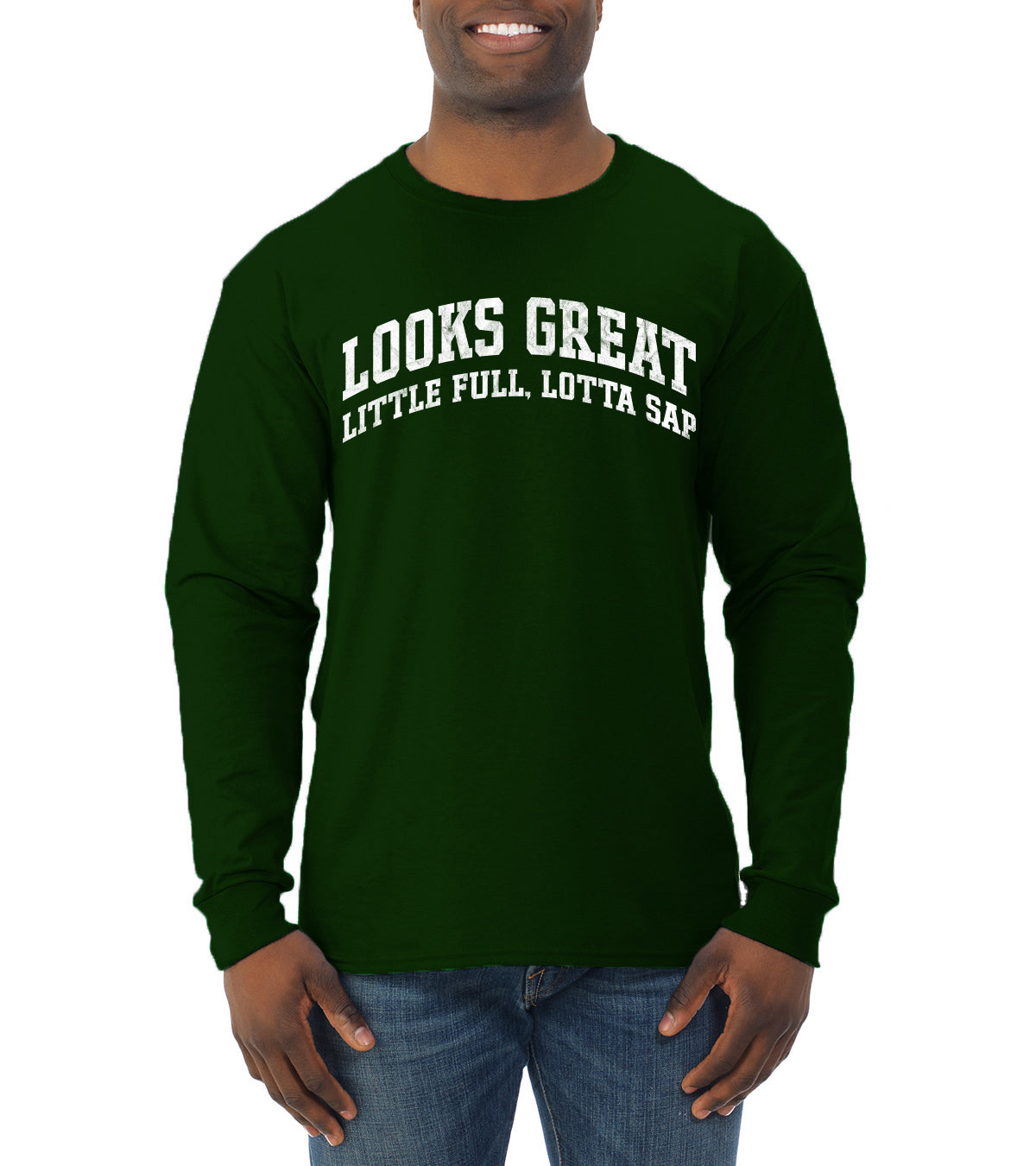 Vintage Movie Quote Looks Great Little Full Lotta Sap, Christmas Gifts, Funny Xmas Gift Idea, Ugly Christmas Sweater Mens Long Sleeve Shirt