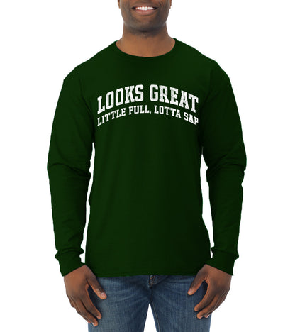 Vintage Movie Quote Looks Great Little Full Lotta Sap, Christmas Gifts, Funny Xmas Gift Idea, Ugly Christmas Sweater Mens Long Sleeve Shirt