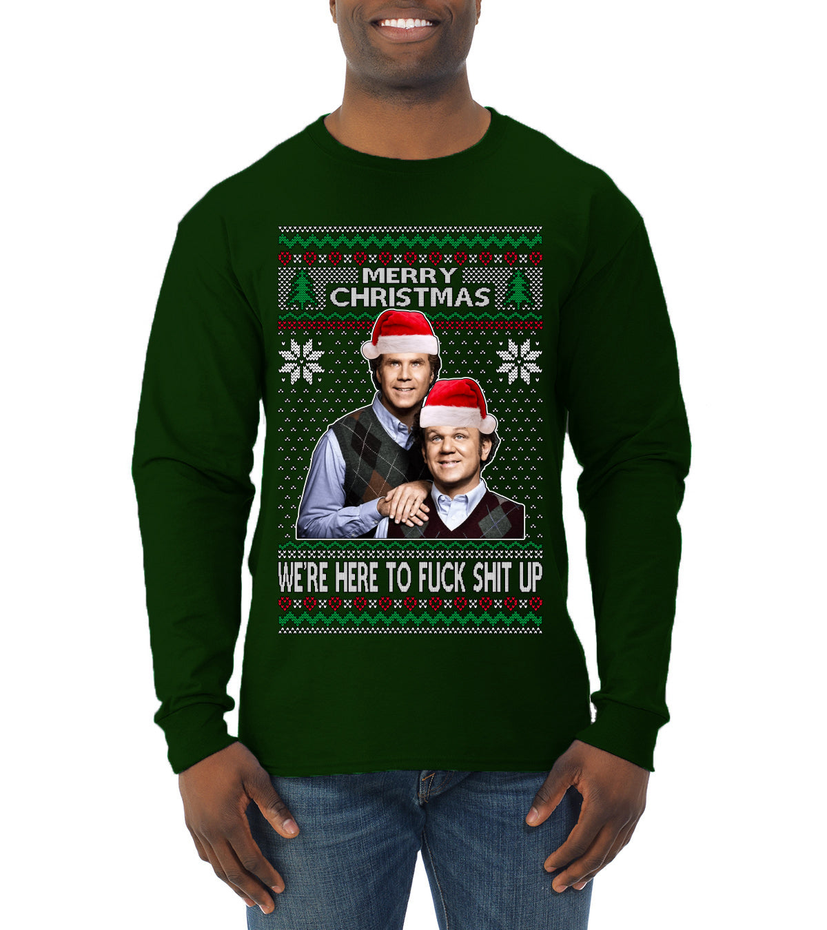 New Step Brothers Funny Movie Funny Movie, Christmas Gifts, Funny Xmas Gift Idea, Ugly Christmas Sweater Mens Long Sleeve Shirt