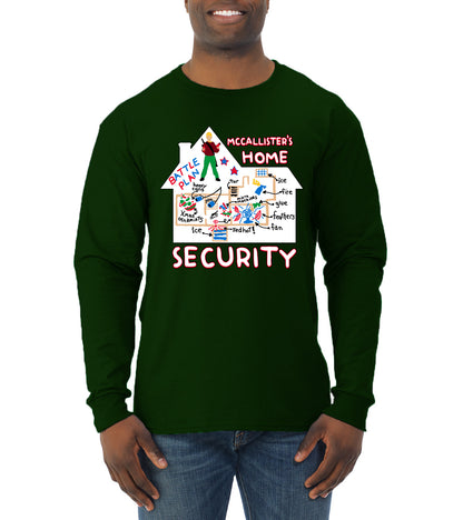 Battle Plans Alone McCallister's Home Security , Christmas Gifts, Funny Xmas Gift Idea, Ugly Christmas Sweater Mens Long Sleeve Shirt
