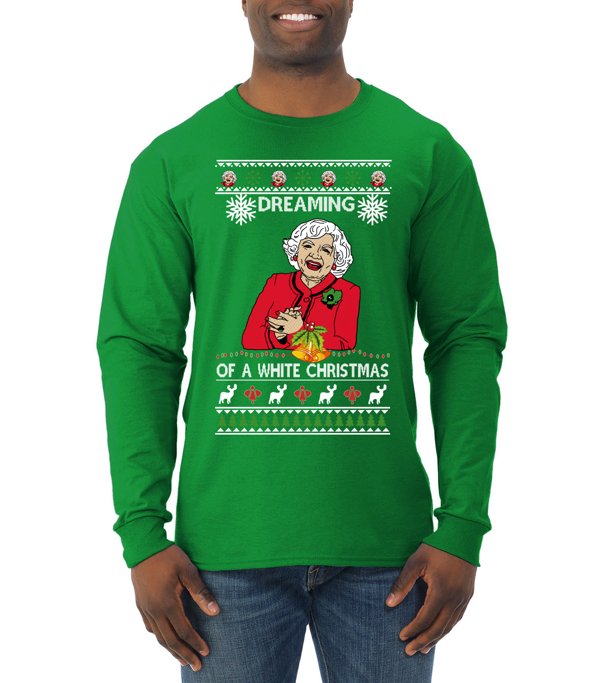 Betty I'm Dreaming of a White Christmas, Christmas Gifts, Funny Xmas Gift Idea, Ugly Christmas Sweater Mens Long Sleeve Shirt