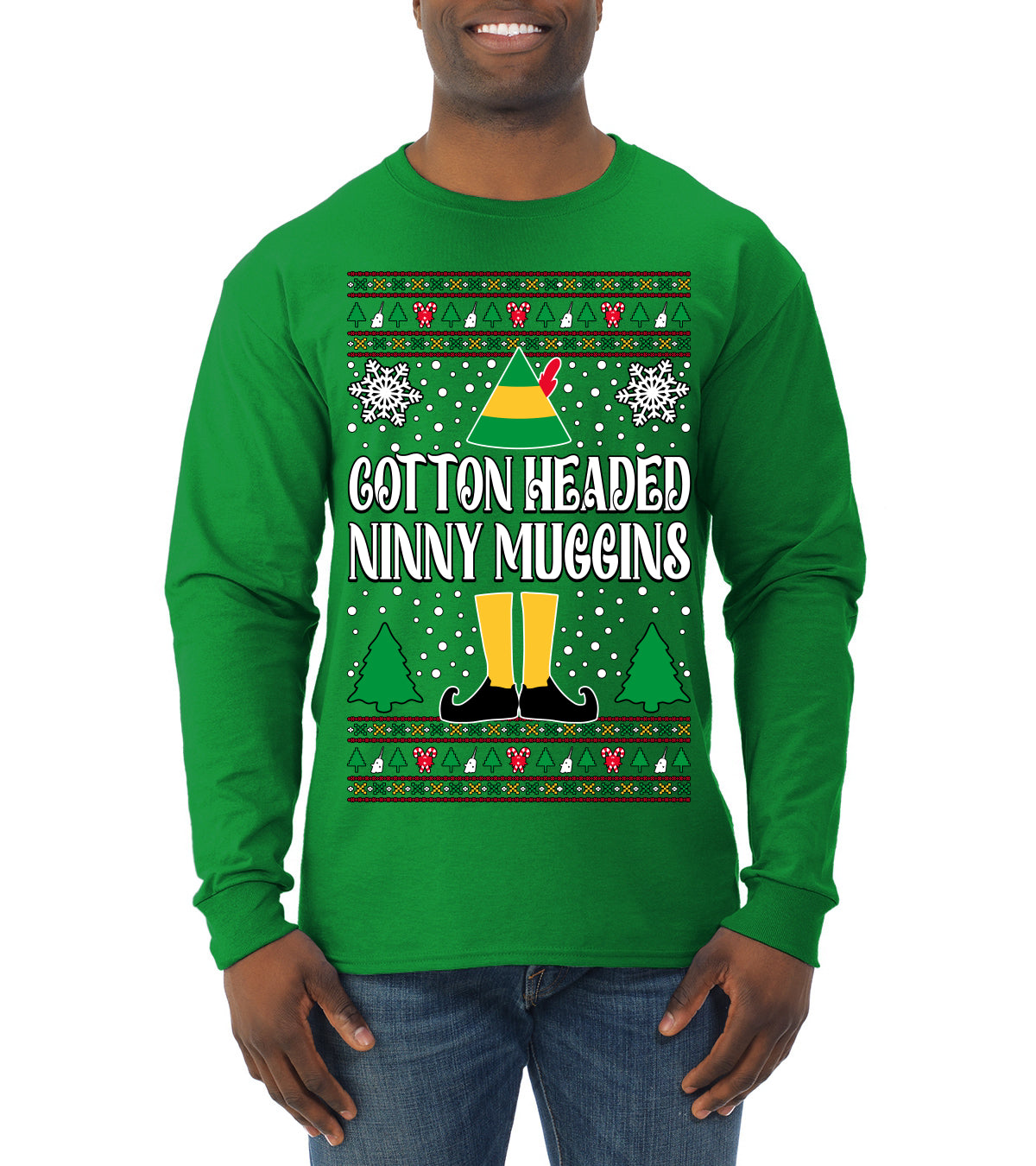 Cotton Headed Muggins Christmas Movie Quote, Christmas Gifts, Funny Xmas Gift Idea, Ugly Christmas Sweater Mens Long Sleeve Shirt