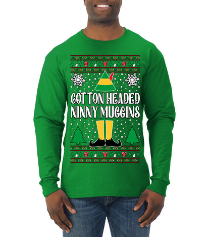 Cotton Headed Muggins Christmas Movie Quote, Christmas Gifts, Funny Xmas Gift Idea, Ugly Christmas Sweater Mens Long Sleeve Shirt