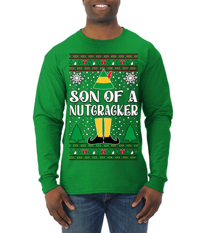 Son Of A Nutcracker Christmas Movie Quote, Christmas Gifts, Funny Xmas Gift Idea, Ugly Christmas Sweater Mens Long Sleeve Shirt