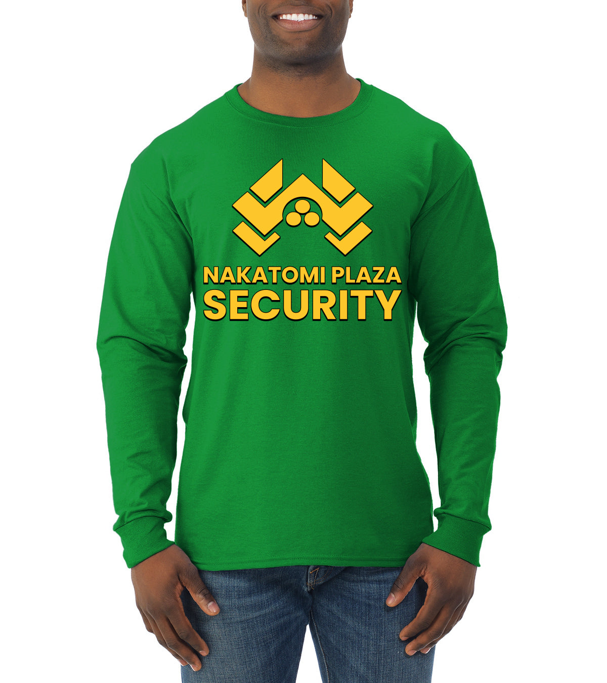 Nakatomi Plaza Security Movie Ugly Christmas Sweater, Christmas Gifts, Funny Xmas Gift Idea, Mens Long Sleeve Shirt