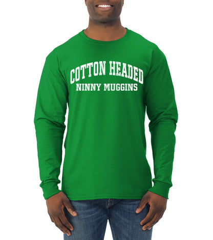 Vintage Movie Quote Cotton Headed Ninny Muggins, Christmas Gifts, Funny Xmas Gift Idea, Ugly Christmas Sweater Mens Long Sleeve Shirt