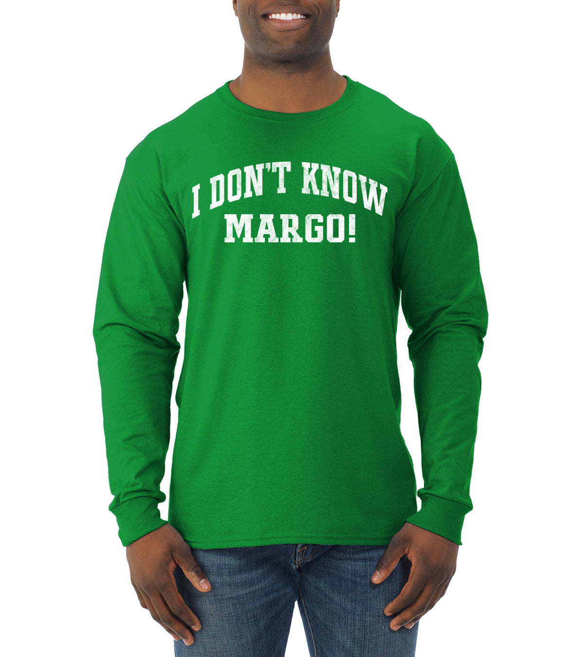 Vintage Movie Quote I Don't Know Margo!, Christmas Gifts, Funny Xmas Gift Idea, Ugly Christmas Sweater Mens Long Sleeve Shirt