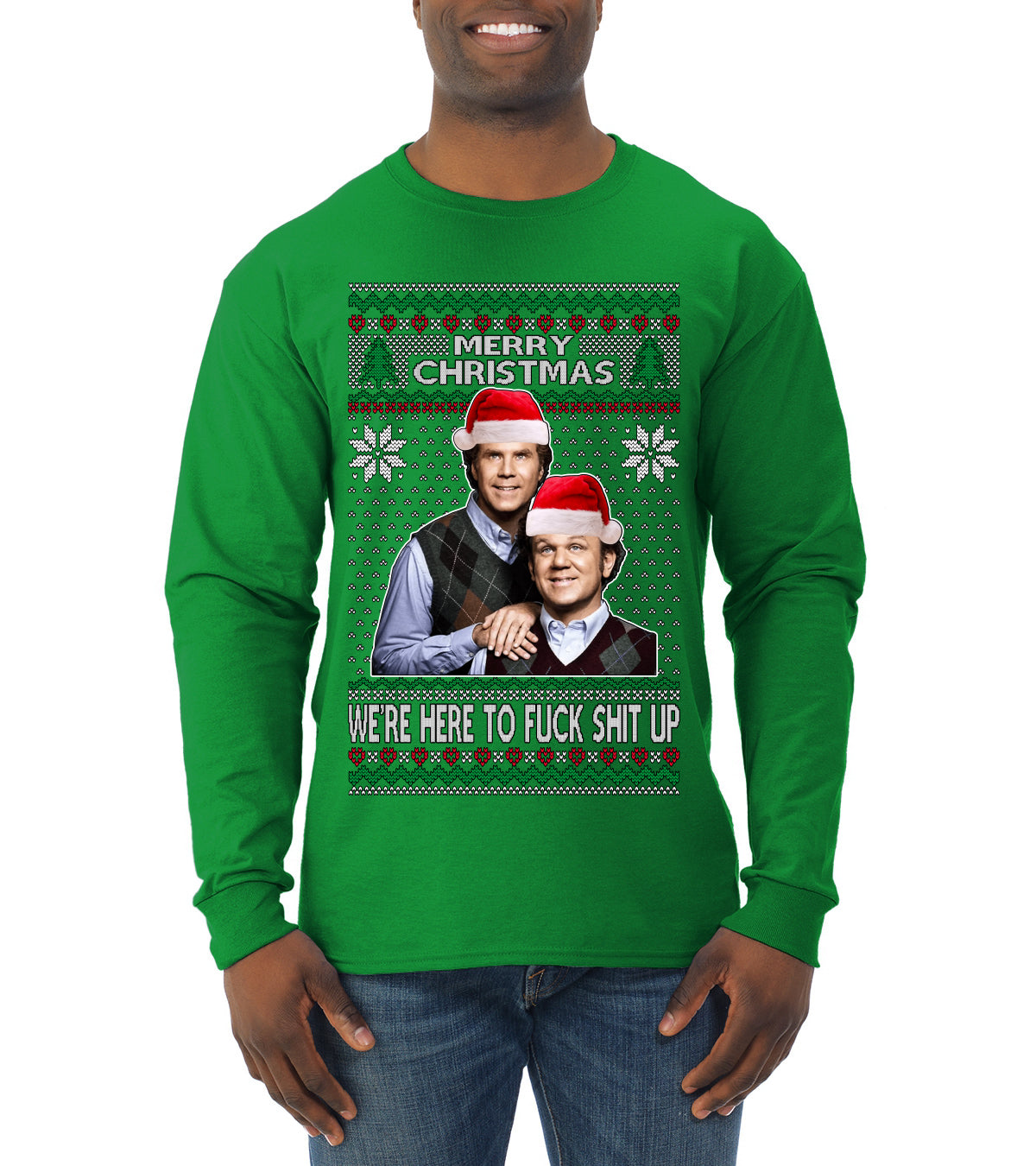 New Step Brothers Funny Movie Funny Movie, Christmas Gifts, Funny Xmas Gift Idea, Ugly Christmas Sweater Mens Long Sleeve Shirt