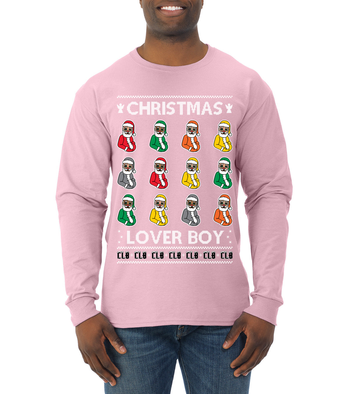 Christmas Lover Boy Funny Santa Rapper, Christmas Gifts, Funny Xmas Gift Idea, Ugly Christmas Sweater Mens Long Sleeve Shirt