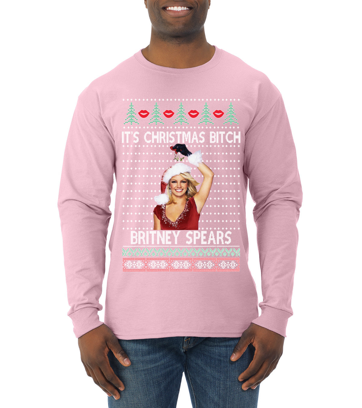 It's Christmas Bitch Britney, Christmas Gifts, Funny Xmas Gift Idea, Ugly Christmas  Mens Long Sleeve Shirt