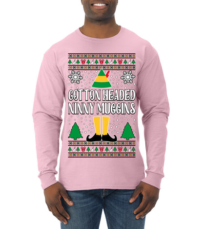 Cotton Headed Muggins Christmas Movie Quote, Christmas Gifts, Funny Xmas Gift Idea, Ugly Christmas Sweater Mens Long Sleeve Shirt
