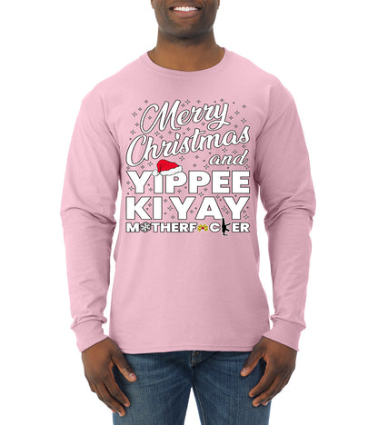 Merry Christmas and Yippee Ki Yay MOFO Ugly Christmas Sweater, Christmas Gifts, Funny Xmas Gift Idea, Mens Long Sleeve Shirt