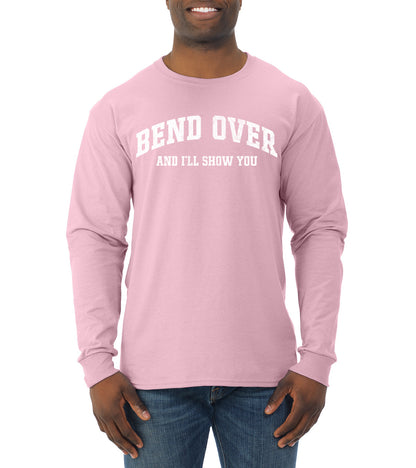 Vintage Movie Quote Bend Over And I'll Show You, Christmas Gifts, Funny Xmas Gift Idea, Ugly Christmas Sweater Mens Long Sleeve Shirt