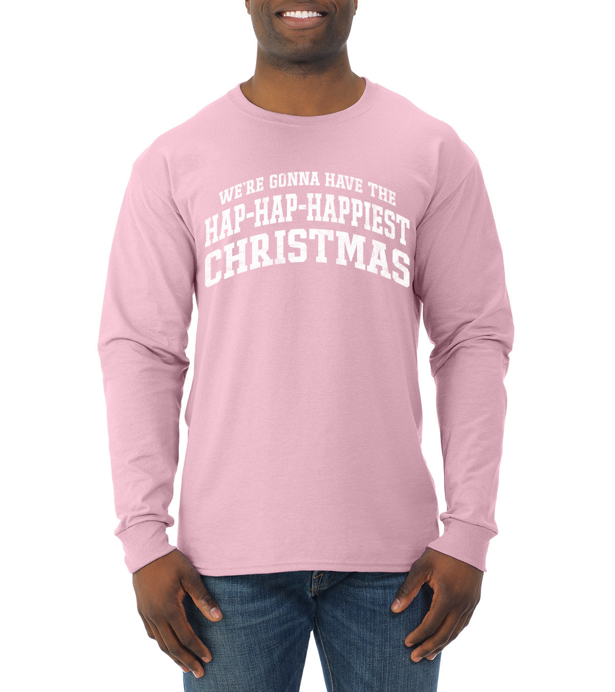 Vintage Movie Quote Hap-Hap-Happiest Christmas, Christmas Gifts, Funny Xmas Gift Idea, Ugly Christmas Sweater Mens Long Sleeve Shirt
