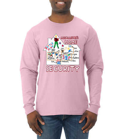 Battle Plans Alone McCallister's Home Security , Christmas Gifts, Funny Xmas Gift Idea, Ugly Christmas Sweater Mens Long Sleeve Shirt