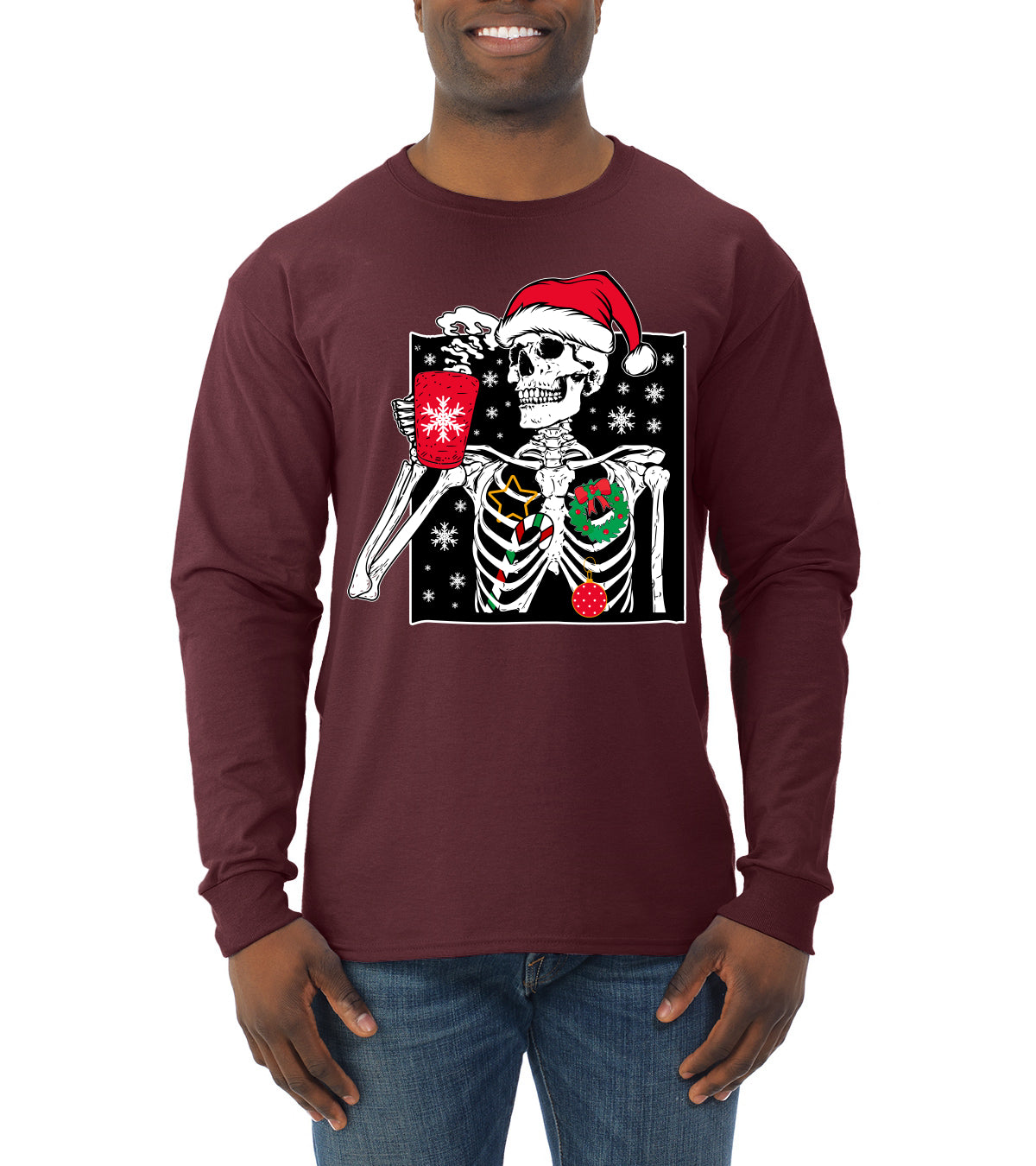 When You're Dead Inside But It's Christmas Ugly Christmas Sweater, Christmas Gifts, Funny Xmas Gift Idea, Mens Long Sleeve Shirt