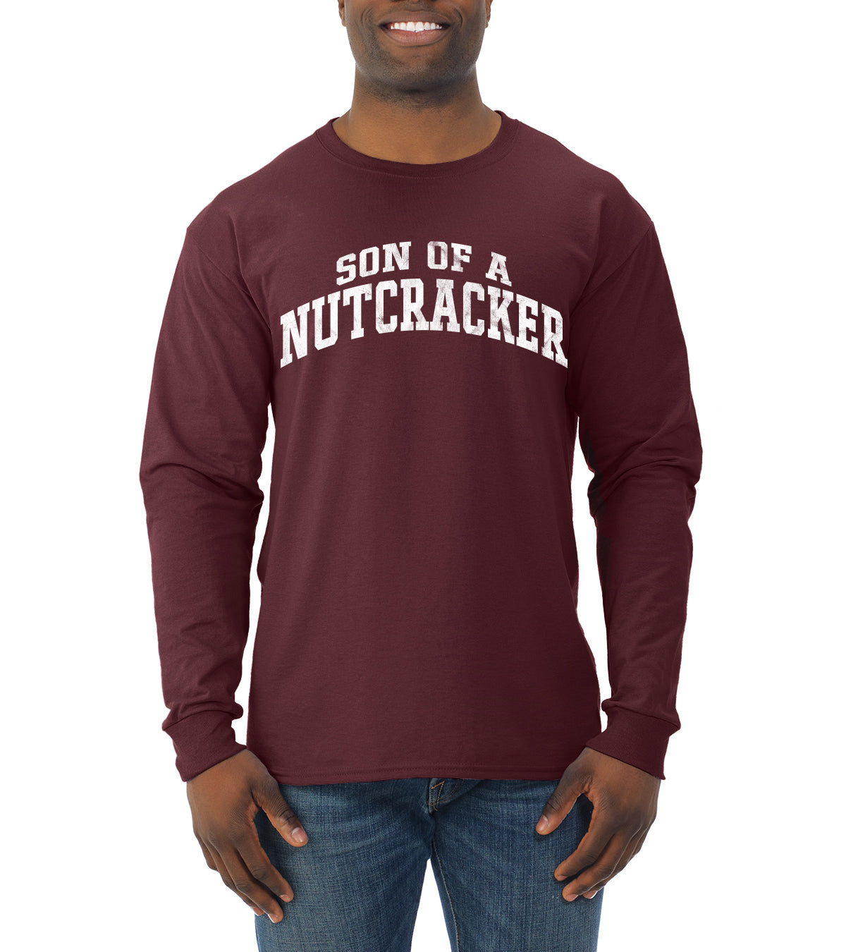 Vintage Movie Quote Son Of A Nutcracker, Christmas Gifts, Funny Xmas Gift Idea, Ugly Christmas Sweater Mens Long Sleeve Shirt