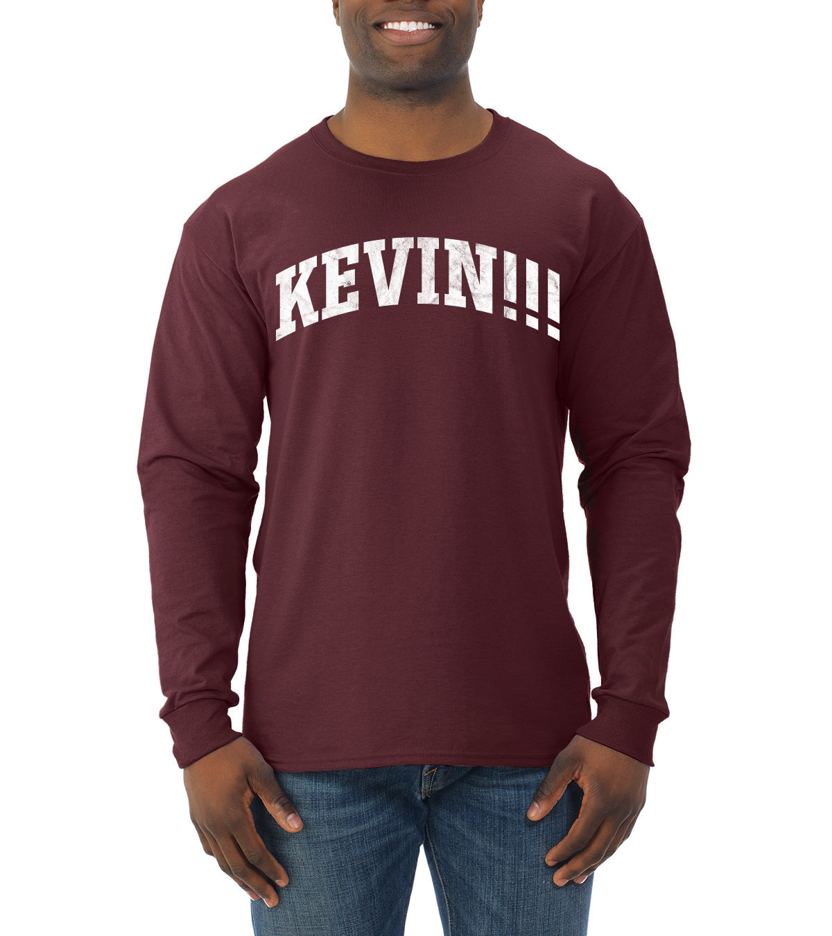 Vintage Movie Quote KEVIN!!!, Christmas Gifts, Funny Xmas Gift Idea, Ugly Christmas Sweater Mens Long Sleeve Shirt
