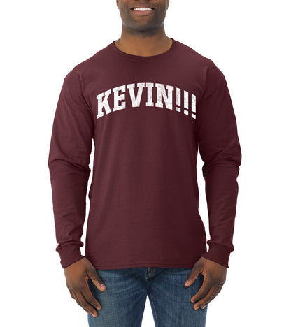 Vintage Movie Quote KEVIN!!!, Christmas Gifts, Funny Xmas Gift Idea, Ugly Christmas Sweater Mens Long Sleeve Shirt