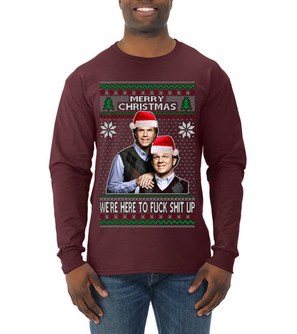 New Step Brothers Funny Movie Funny Movie, Christmas Gifts, Funny Xmas Gift Idea, Ugly Christmas Sweater Mens Long Sleeve Shirt