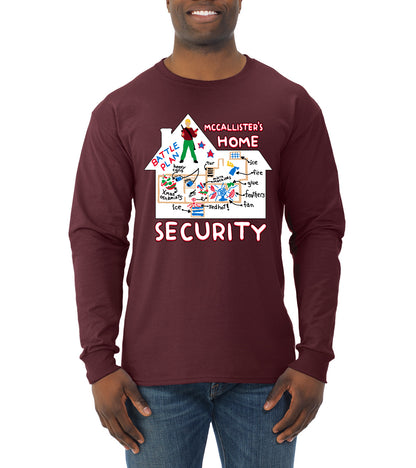 Battle Plans Alone McCallister's Home Security , Christmas Gifts, Funny Xmas Gift Idea, Ugly Christmas Sweater Mens Long Sleeve Shirt