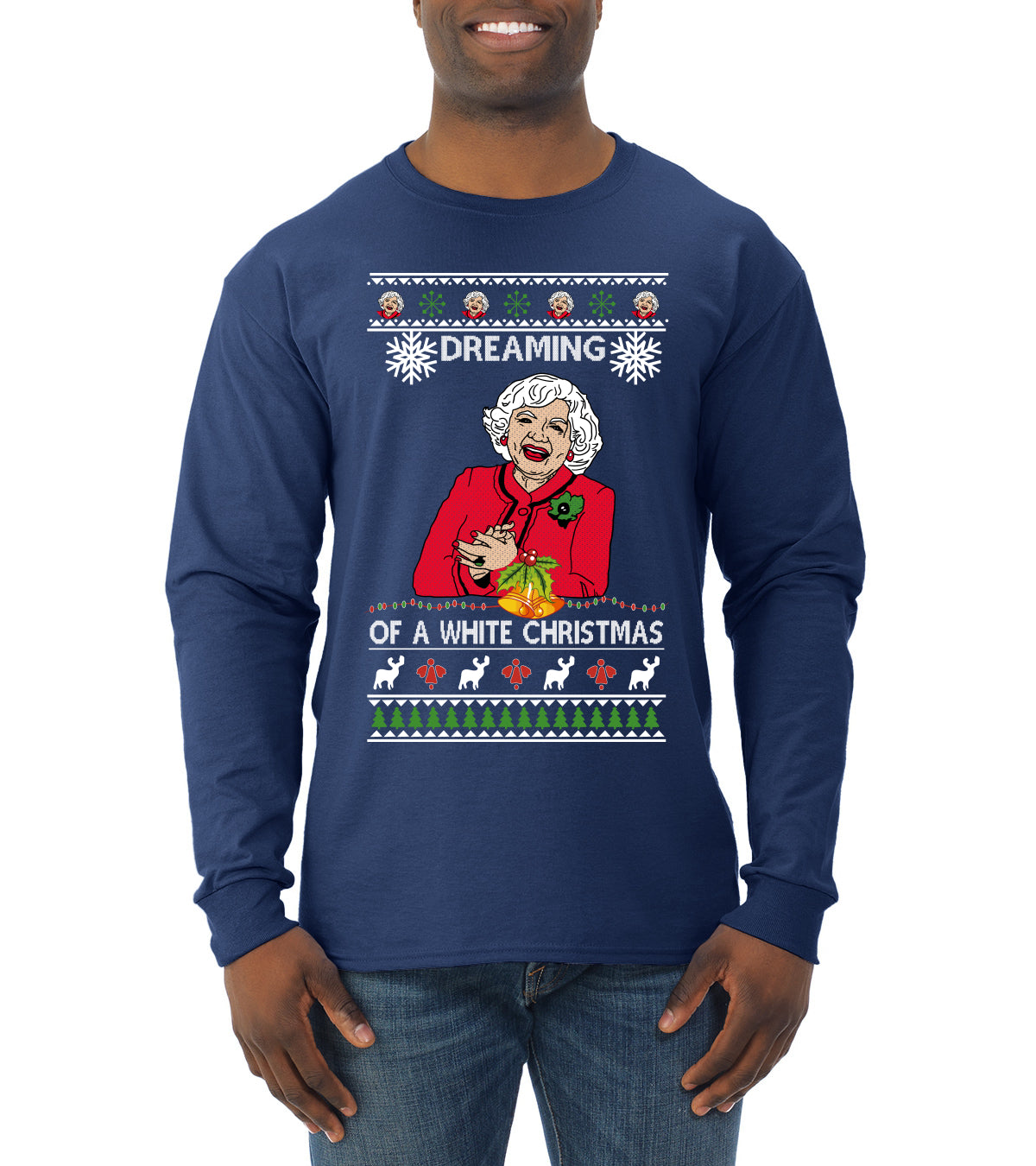 Betty I'm Dreaming of a White Christmas, Christmas Gifts, Funny Xmas Gift Idea, Ugly Christmas Sweater Mens Long Sleeve Shirt