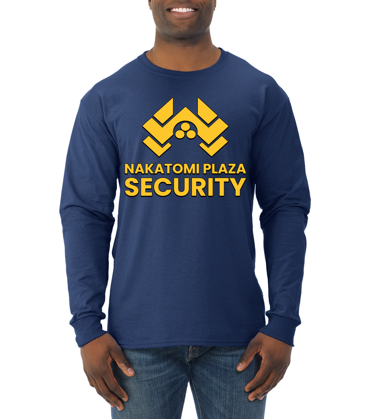 Nakatomi Plaza Security Movie Ugly Christmas Sweater, Christmas Gifts, Funny Xmas Gift Idea, Mens Long Sleeve Shirt