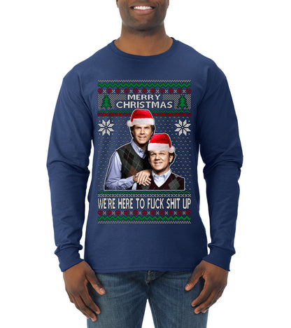 New Step Brothers Funny Movie Funny Movie, Christmas Gifts, Funny Xmas Gift Idea, Ugly Christmas Sweater Mens Long Sleeve Shirt